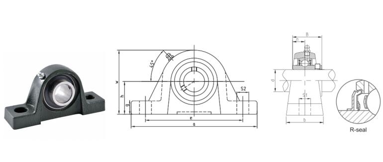 UCPE201 Pillow Block Bearing-Normal Duty-Set Screw Type