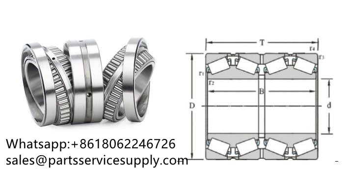 3806/749.3/HC (ID:749.3xOD:990.6xT:605mm) Tapered Roller Bearing (Four Row) for Rolling Mill