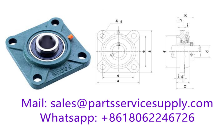 UCFS305-14 (Shaft Dia:7/8 inch) Square Flange Mounted Bearing Unit