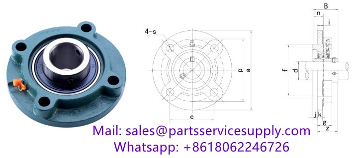 UCFCX08-24 (Shaft Dia:1-1/2 inch) Flange Cartridge Bearing Unit