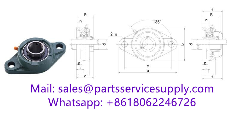 UCFL216-50 (Shaft Dia:3-1/8 inch) Oval Flange Ball Bearing Unit