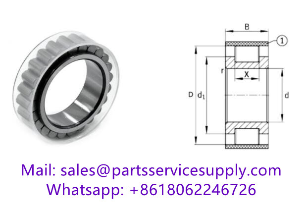 F-230055 (Size:45x61.55x32mm) Full Complement Cylindrical Roller Bearing