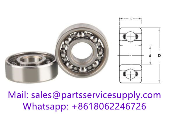 MR31 (Equivalent P/N.:L-310W51) Metric Size Miniature Ball Bearing Size:1x3x1.5mm