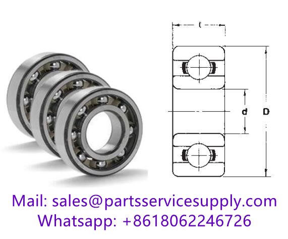 626 (Equivalent P/N:R-1960) Open Type Miniature Bearing Size:6x19x6mm