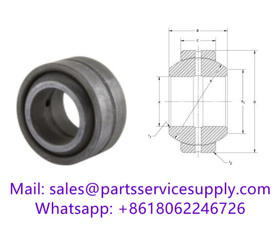 MBH4045 (Alt P/N:GEH40ES) Radial Spherical Plain Bearing Size:40x68x40mm