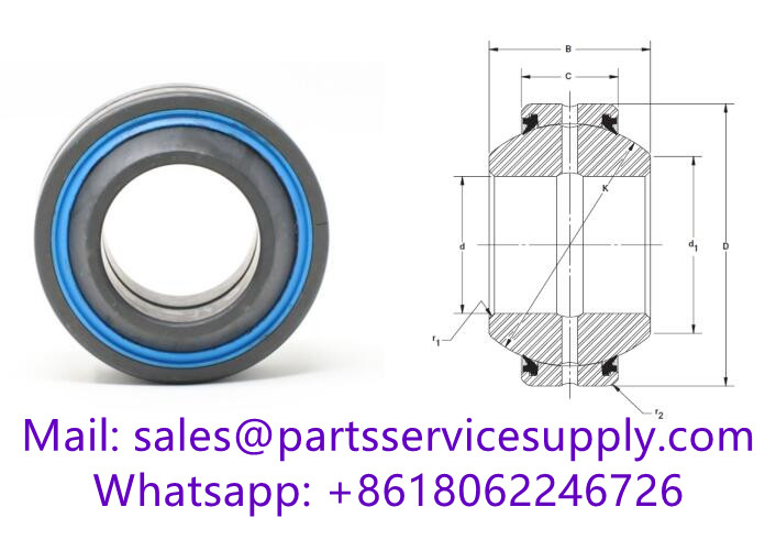 MBH220240-9LSS (Alt P/N:GEH220ES-2RS) Sealed Spherical Plain Bearing Size:220x340x175mm