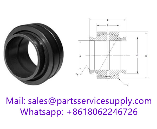 B14-EL (Alt P/N: GEZM014ES) Spherical Plain Bearing Size:7/8x1-7/16x1.312 inch