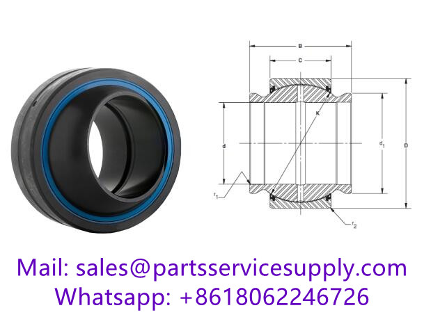 MB35-ESS (Alt P/N:GEM35ES-2RS) Radial Spherical Plain Bearing Size:35x55x35mm