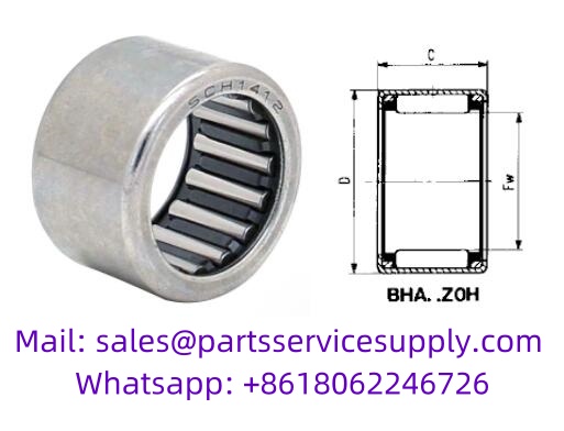 BHA208ZOH Drawn Cup Needle Roller Bearing (Interchange P/N: SCH208)