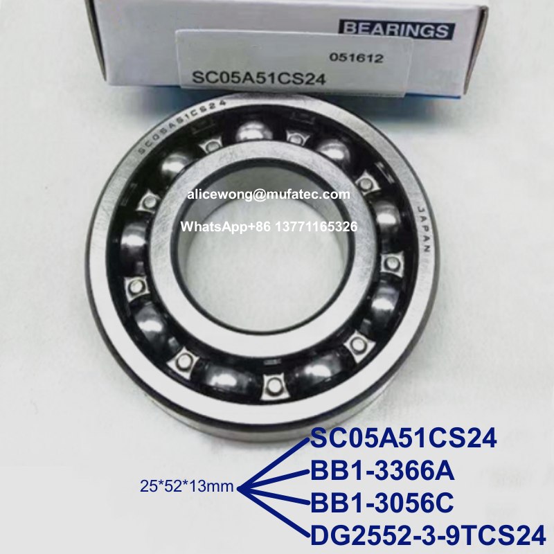 SC05A51CS24 BB1-3366A BB1-3056C DG2552-3-9TCS24 auto bearings special ball bearings 25*52*13mm