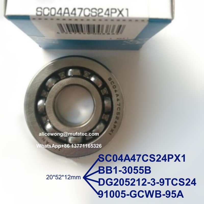 SC04A47CS24PX1 SC04A47 BB1-3055B DG205212-3-9TCS24 91005-GCWB-95A auto crankshaft bearings 20*52*12mm