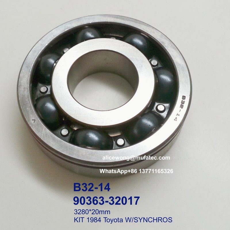 B32-14 90363-32017 KIT 1984 Toyota W/SYNCHROS transmission bearings 32*80*20mm