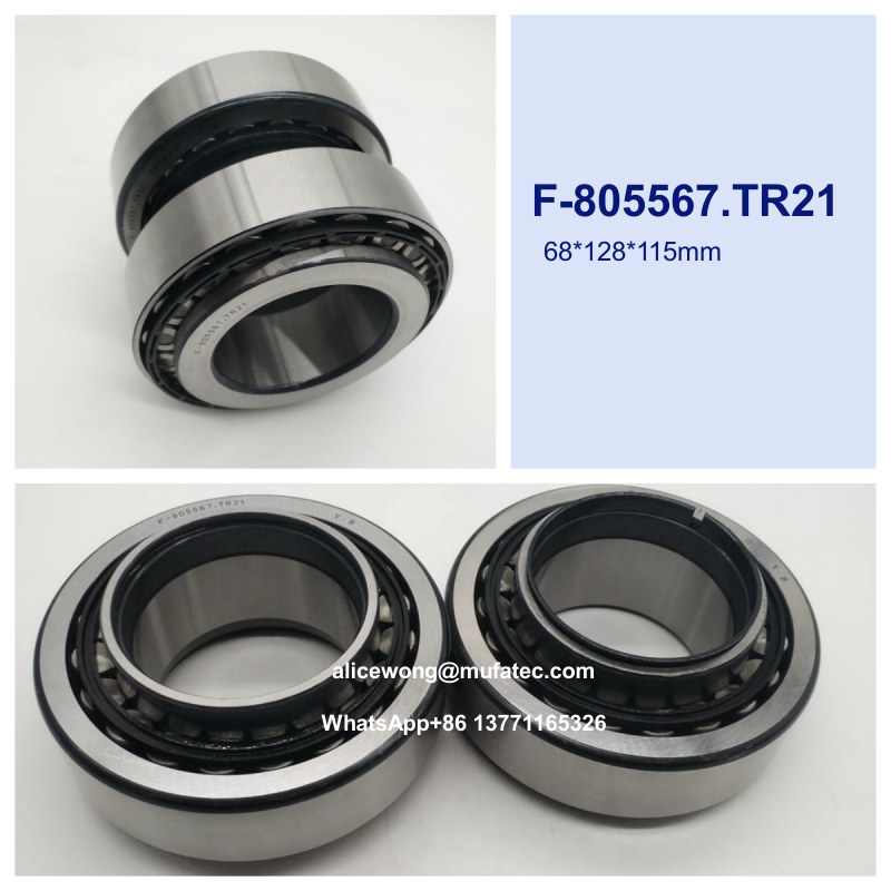 F-805567.TR21 automotive wheel bearing truck bearings double row taper roller bearings 68*128*115mm