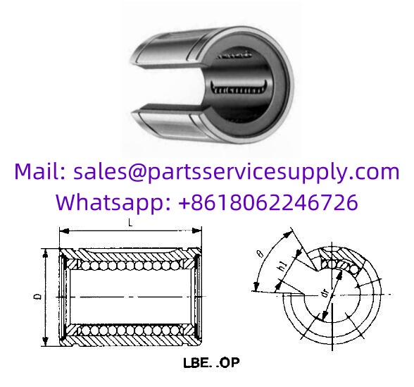 LBE12OP Linear Bearing (Alt P/N: 0630-012-00, KBO1232, LBCT12, LAN12X22X32)