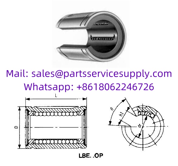 LBE30OP Linear Bushing Bearing (Alt P/N: 0630-030-00, KBO3068, LBCT30, LAN30X47X68)