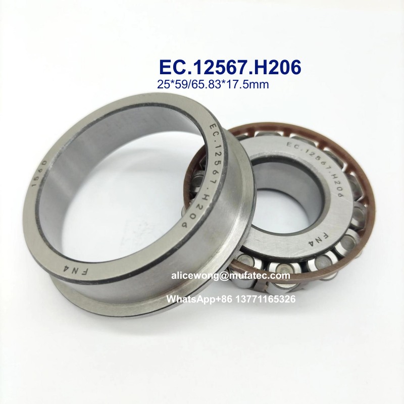 EC.12567.H206 7701645978 automotive gearbox bearings taper roller bearings with flange 25*59/65.83*17.5mm