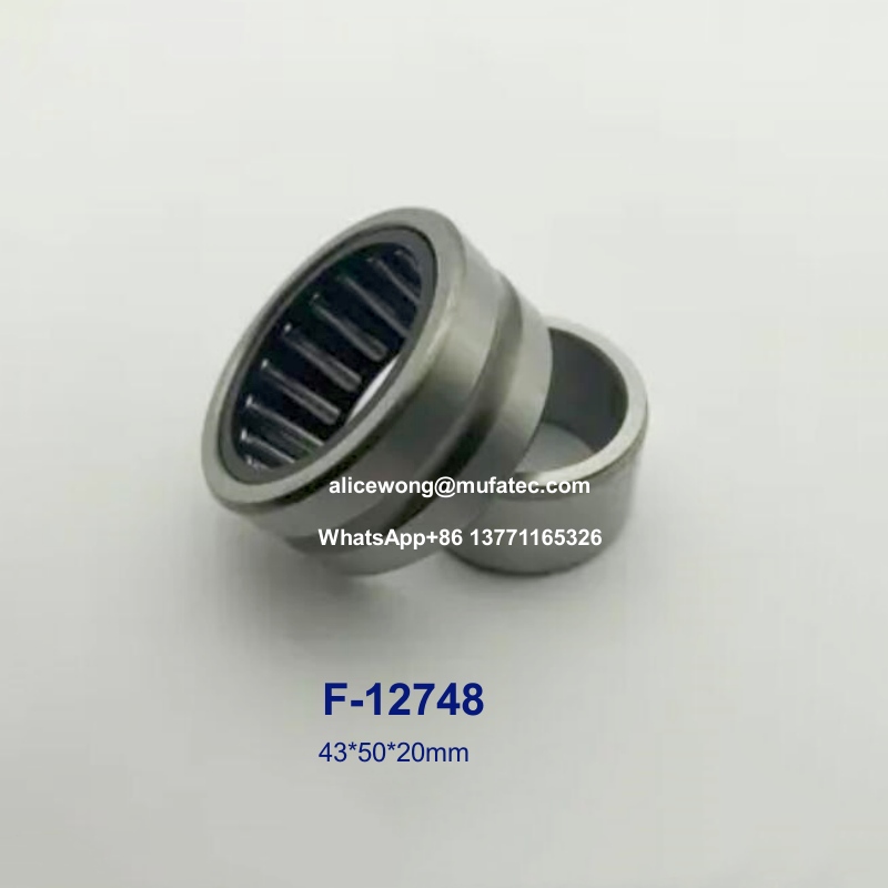 F-12748 drawn cup needle roller bearings without inner ring 43*50*20mm