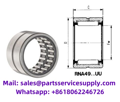 RNA4900UU Machined Type Needle Roller Bearing (Alt P/N: RNA4900-2RS, RNA4900A-2RS)