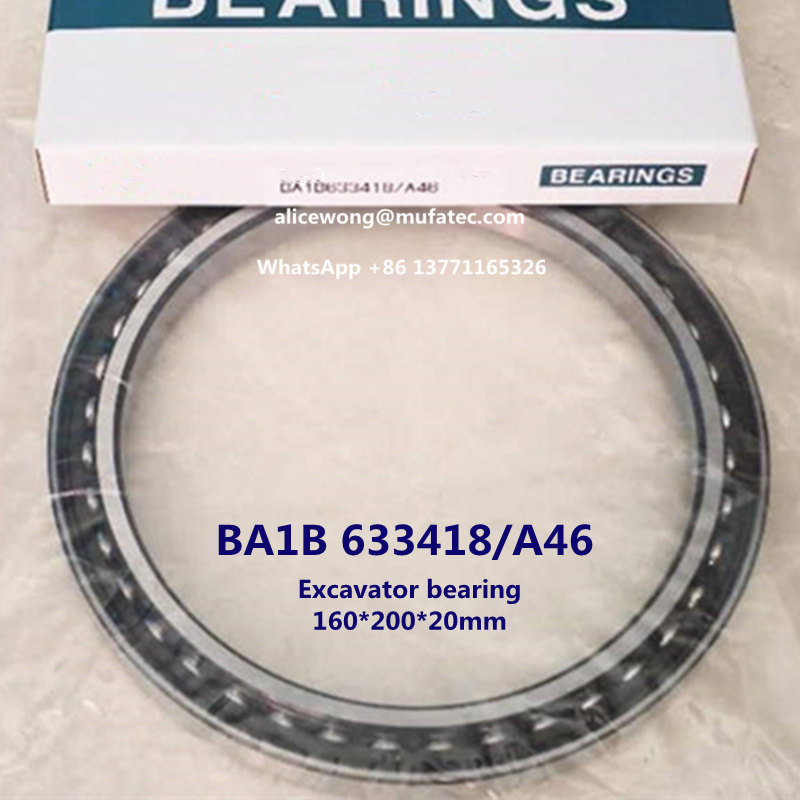 BA1B633418/A46 BA1B 633418 A46 SF3227 excavator bearing single row angular contact ball bearings 160x200x20mm
