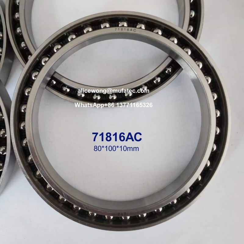71816AC excavator-bearings thin section ball bearings 80*100*10mm