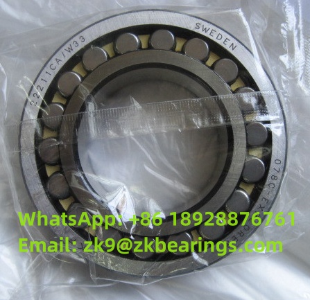 22211 CA/W33 Spherical Roller Bearing 55x100x25 mm