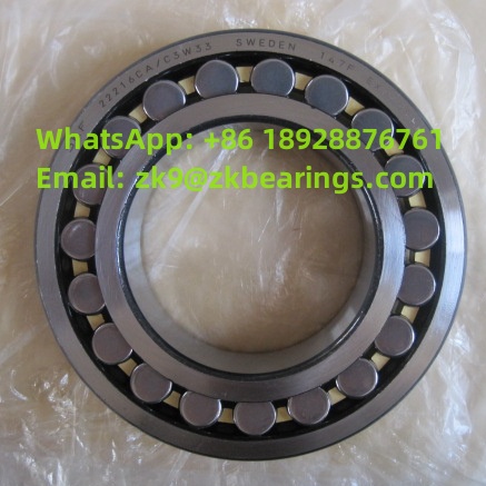 22216 CA/C3W33 Spherical Roller Bearing 80x140x33 mm