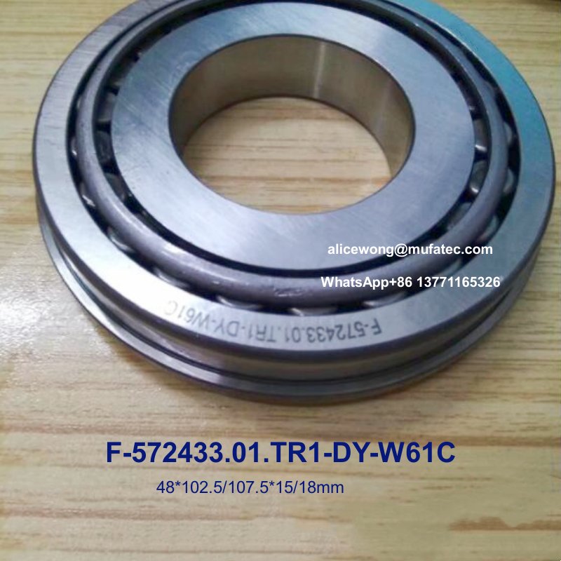 F-572433.01.TR1-DY-W61C F-572433.01 automotive bearings taper roller bearings with flange 48*102.5/107.5*15/18mm