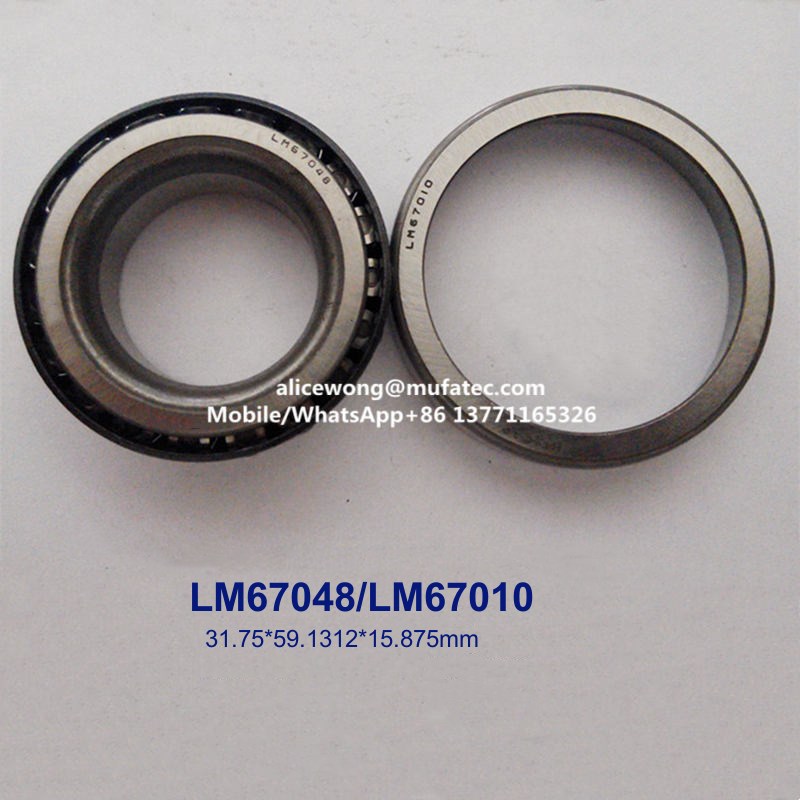 LM67048/LM67010 automotive bearing tapered roller bearing 31.75*59.1312*15.875mm