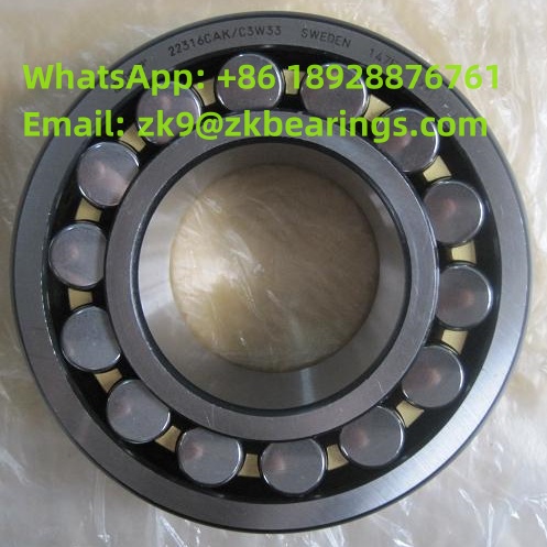 22316 CAK/C3W33 Spherical Roller Bearing 80x170x58 mm