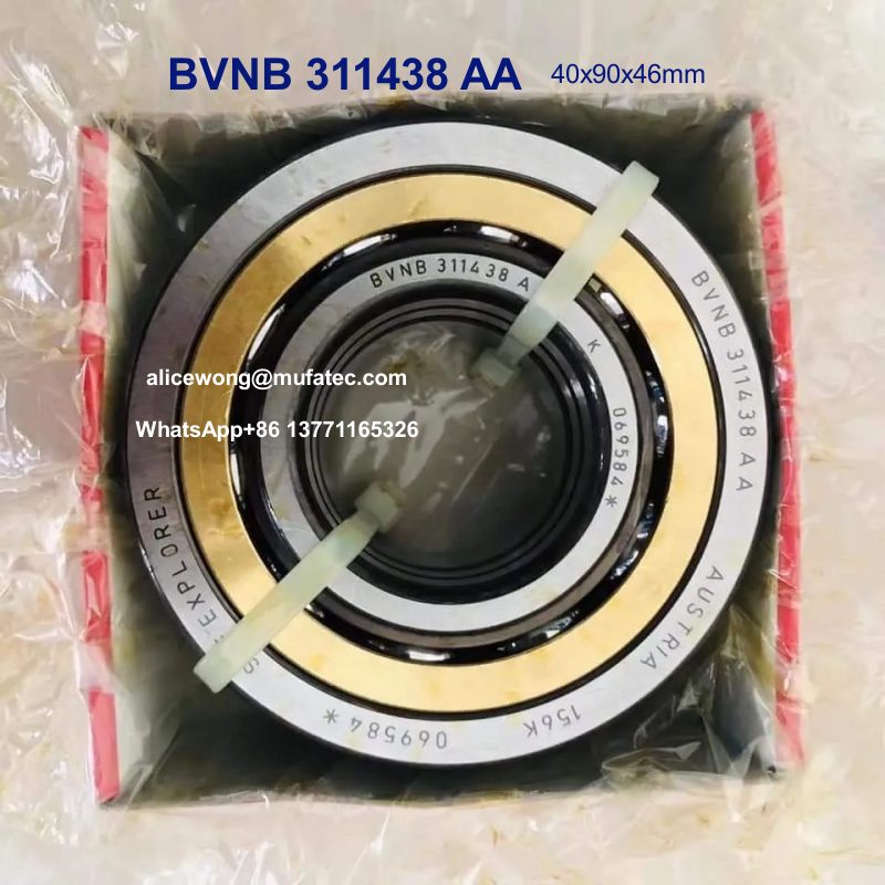 BVNB 311438 AA air compressor bearings brass cage ball bearings 40x90x46mm