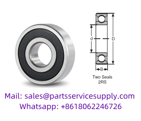 604-2RS Rubber Sealed Miniature Ball Bearing (Size: 4x12x4mm)