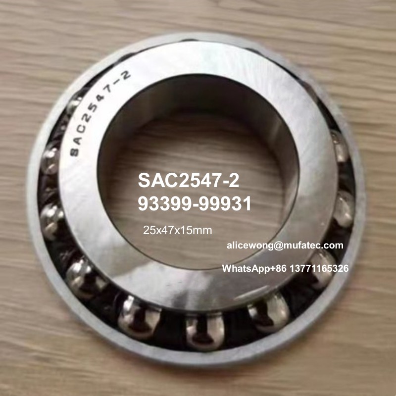 SAC2547-2 93399-99931 automotive steering bearings single row angular contact ball bearings 25x47x15mm