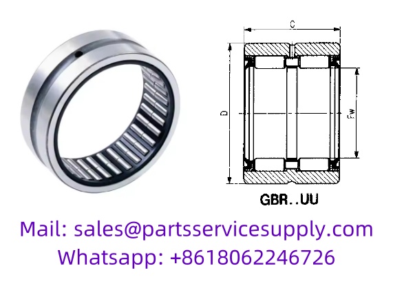 GBR223020UU (Alt P/N: GR-22-SS) Machined Type Needle Roller Bearing