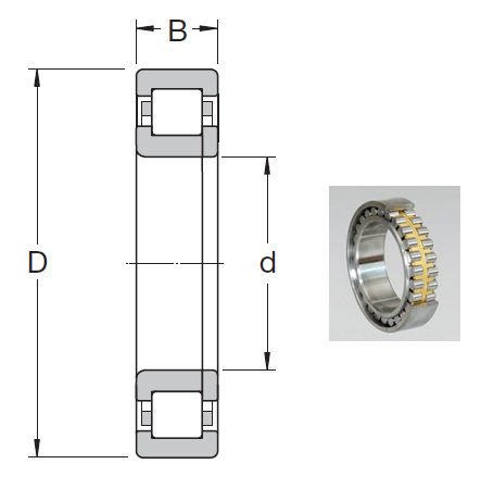 NUP 308 ECML Cylindrical Roller Bearings 40*90*23mm