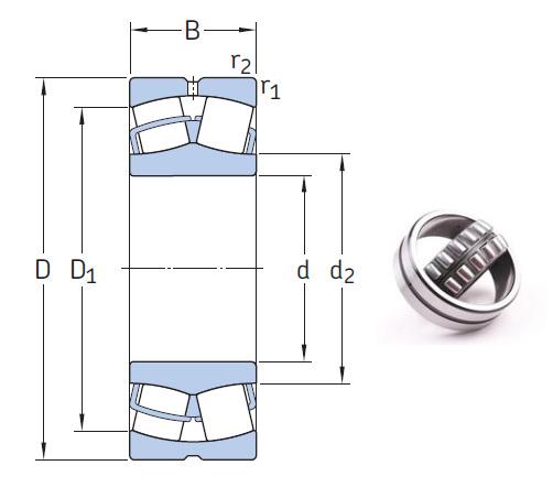 24022 CCK30/W33 the most novel spherical roller bearing 110*170*60mm