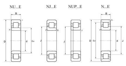 NUP309-E Cylindrical Roller Bearing