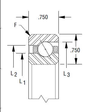 KF040AR0 Thin-section Angular contact Ball bearing