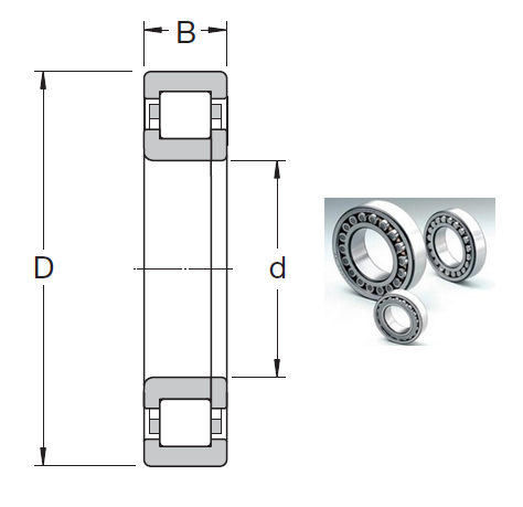 NUP 2322 ECP Cylindrical Roller Bearings 110*240*80mm